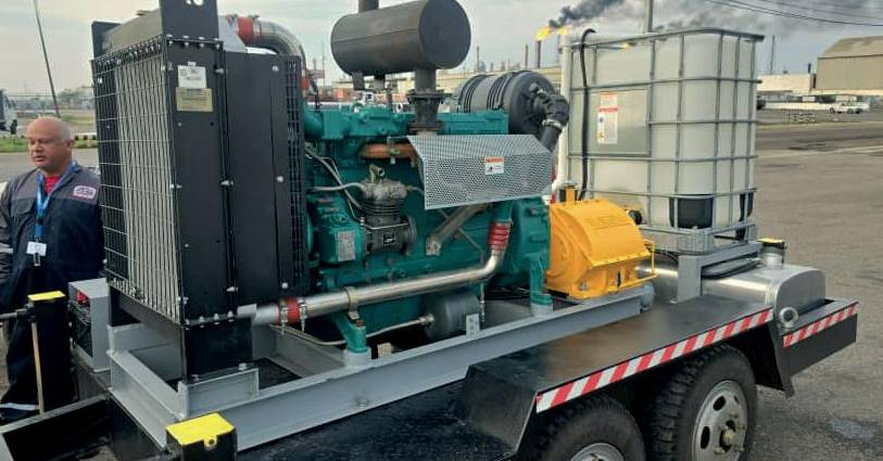 Planta eléctrica para trabajos en obra